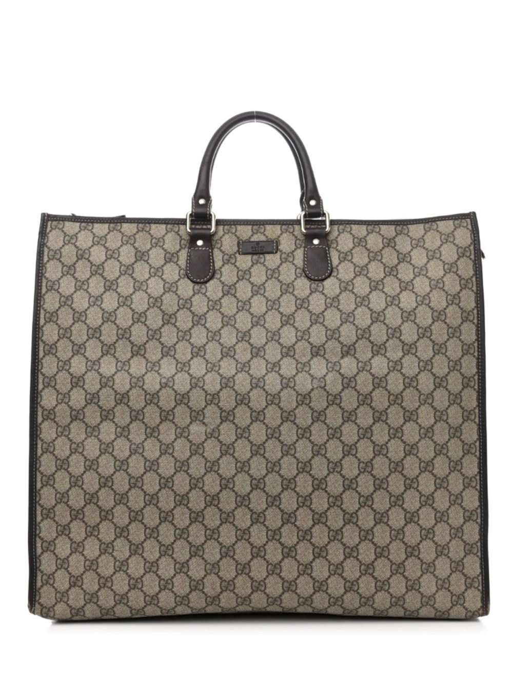 GG Plus Monogram XL Tote Dark Brown